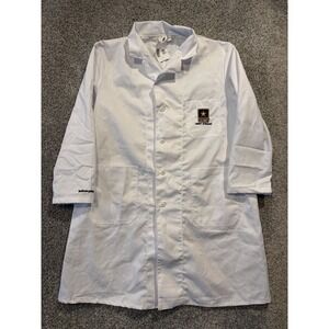 US Army Strong White Lab Coat Smock Small General Purpose Polyester Cotton *